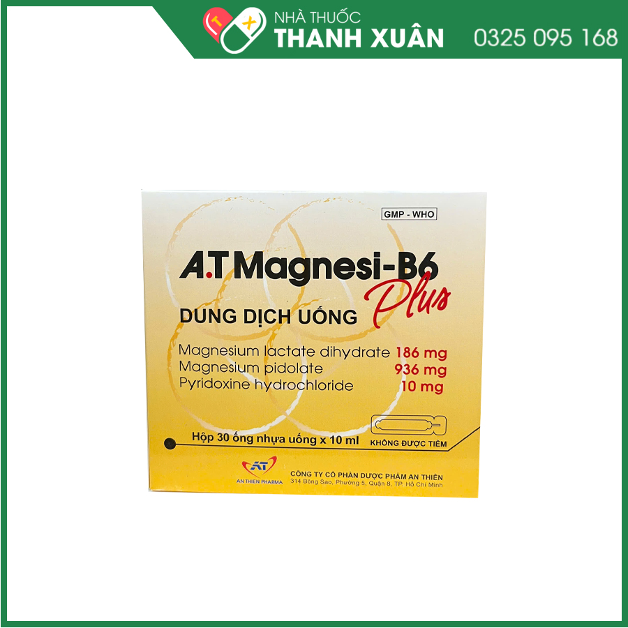 A.T Magnesi-B6 Plus giúp bổ sung magie và vitamin B6 cho cơ thể